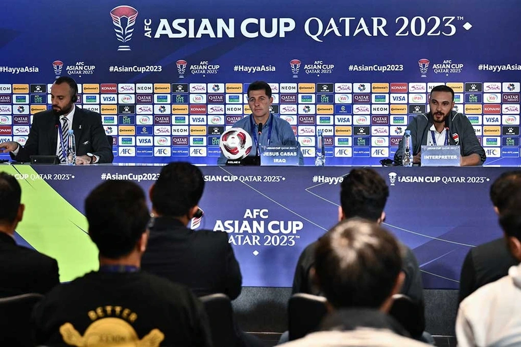 HLV Jesus Casas và ồn ào tại buổi họp báo Asian Cup 2023 sau trận Iraq vs Jordan
